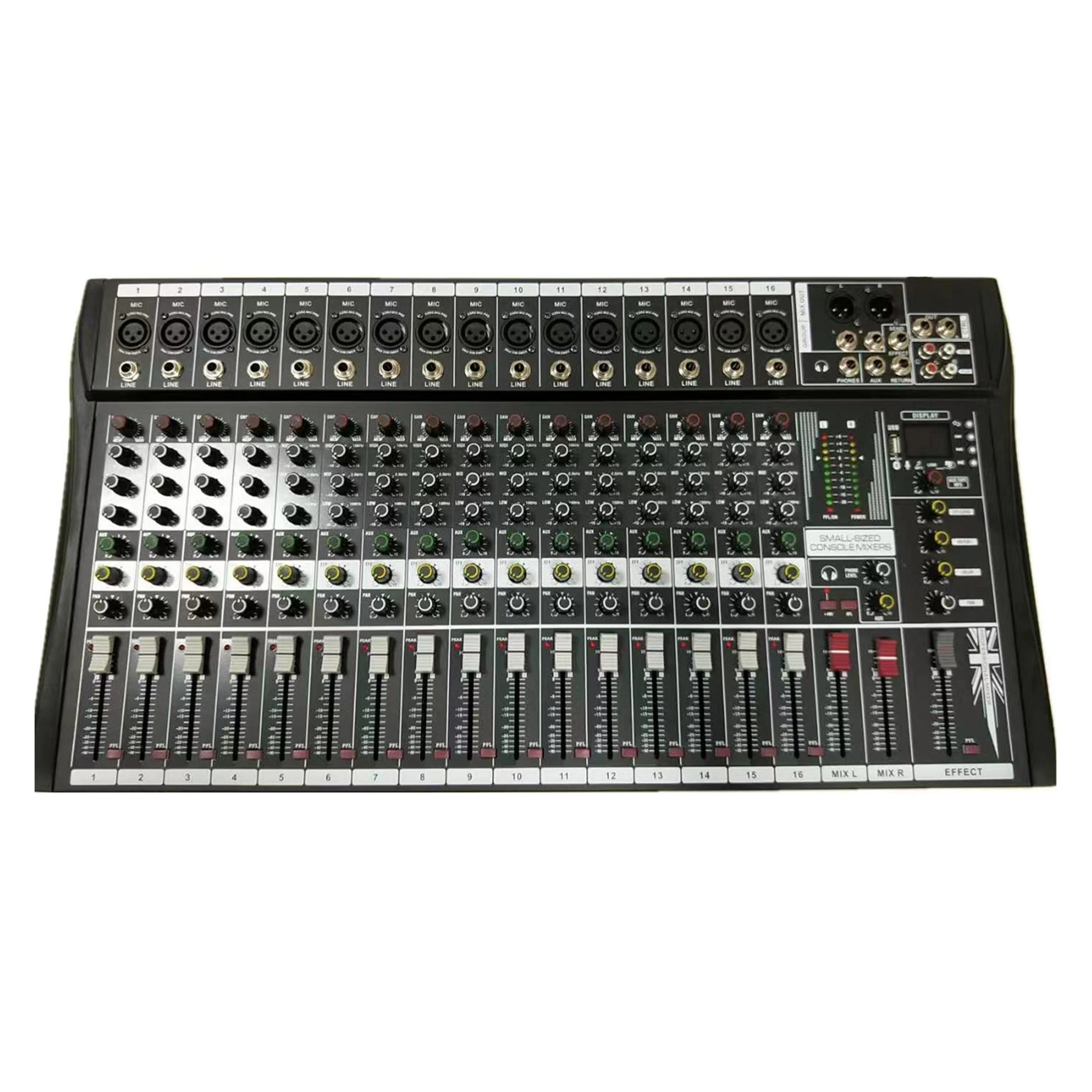 Mixer Audio Digital 16 saluran EX-16 USB untuk penampilan panggung profesional DJ musisi Mixer Audio