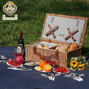 Cesta de Picnic Rectangular de Mimbre Ecológica y Económica, Juego de Almacenamiento con Logotipo Personalizado en Color, Multifuncional, Nevera Portátil para Camping 4 - Product Image 3