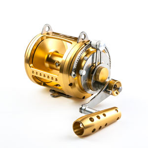 Reel Pancing 20W 30W 2 Kecepatan Air Asin 5.2:1/2.3:1 Logam Aluminium Kecepatan Tinggi Reel Bulat Big Game Trolling Reel untuk Memancing di Laut - Product Image 1