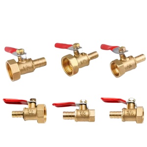 10 cái 1/8 ''1/2'' 1/4 ''nữ chủ đề đồng bóng Van 4-12mm hose barb nối Doanh Ống phù hợp <span class=keywords><strong>Coupler</strong></span> Bộ chuyển đổi - Product Image 1