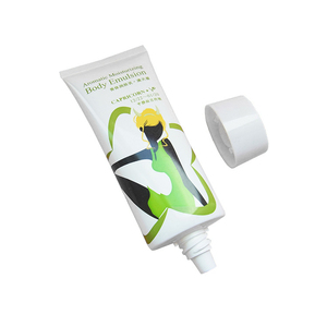 Tubos de plástico de lujo planos ovalados personalizados de 30ml y 50ml, embalaje de limpiador Facila blanco y negro para crema, cosméticos, lavado de cara - Product Image 6