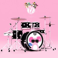 PD Factory 22 ''Ensemble de batterie de musique portable professionnel Percussion acoustique Instruments de musique Kit de batterie de basse professionnel