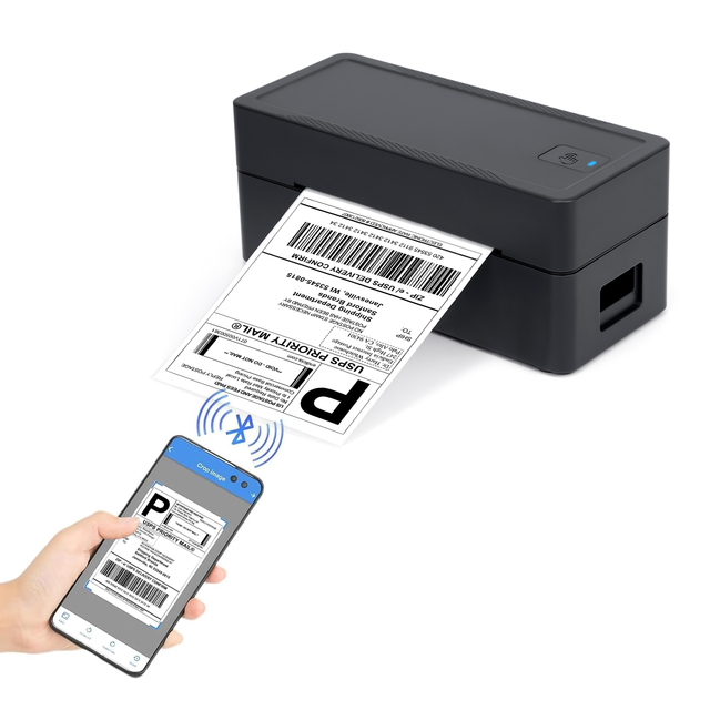 Bluetooth Mini Thermal Shipping Label Printer 4x6 Thermal Address Label Printer for Small Business Work with EBay Shopify UPS
