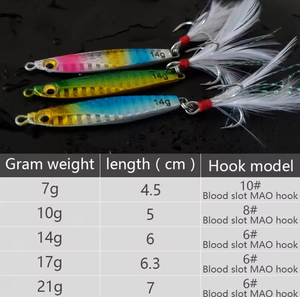 Aotuo Esche Artificiali in Metallo Stile IMA da 7g, 10g, 14g, 17g, 21g per <span class=keywords><strong>Pesca</strong></span> al Bass, Sgombro e <span class=keywords><strong>Pesca</strong></span> da Riva - Product Image 2