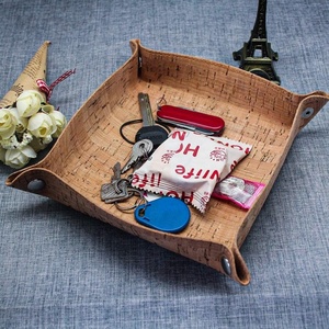 Custom Logo Fashion Cork <b>Storage</b> Tray Multipurpose Foldable Home Decorative Cork Organizer <b>Storage</b> Baskets - Product Image 6