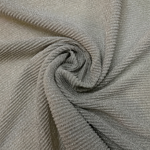 Tela de Punto Rib Jersey Ligera, Gris Sólido, de Algodón Transpirable y Ecológico para Ropa Deportiva y Prendas de Vestir para Niños - Product Image 1