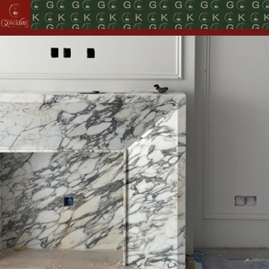 <span class=keywords><strong>Chimenea</strong></span> de Mármol Blanco Arabescato GOLDKING, con Vetas Blancas, para Sala de Estar, Interiores de Lujo, Vestíbulo de Hotel - Product Image 6