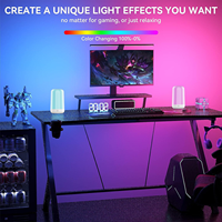Lampe de chevet intelligente RGB avec capteur de lumière, mode musique, contrôle tactile, ambiance, pour la maison, la chambre à coucher, le salon, le bar
