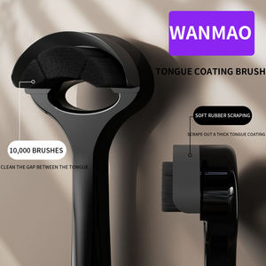 Dành cho người lớn mới tùy chỉnh thép không gỉ & Silicone xách tay lưỡi làm sạch bàn chải và <span class=keywords><strong>scraper</strong></span> - Product Image 6