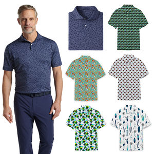 Deportes de lujo personalizados para Polos para hombres 97% poliéster 3% Spandex Dry Fit compresión impresa camiseta en blanco con personalizado - Product Image 1