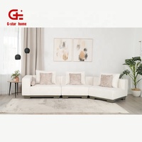Sofá seccional modular de tres plazas Chesterfield de lujo moderno, juego de sofá de esquina de tela de alta calidad para sala de estar, apartamento, Hotel