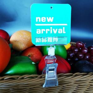 Custom FA03 Supermarket Clear Eco-friendly ABS Plastic Sign Holder <b>Clip</b> Pop Display Data Strip Pusher 10kg Capacity Durable - Product Image 5