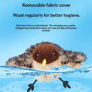 ของเล่นแมวจำลองนกไฟฟ้าอัจฉริยะ ผ้ากำมะหยี่นุ่ม ลายเรียบ ของเล่นล่อแมว ผลิตภัณฑ์สำหรับสัตว์เลี้ยง ของเล่นจับแมว - Product Image 3