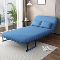 Sofá Cama Plegable con Estructura Metálica, Sofá para Sala de Estar, Descanso, Almuerzo, Estudio Todo en Uno, Dos en Uno, Moderno y Sencillo