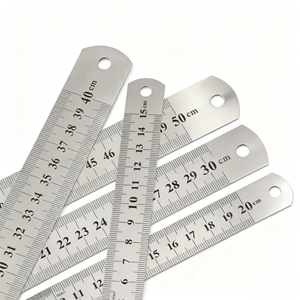 15/20/30/50/<span class=keywords><strong>60</strong></span>/100/150cm thép không gỉ đo lường học sinh Trường toán học thẳng Cai Trị - Product Image 2