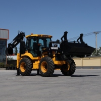 4x4 Mini-Baggerlader Diesel Zweiwege-Einsatz Vordere Schaufel Hintere Grabvorrichtung Hydraulischer Gabelstapler Traktor Landwirtschaftlicher Mehrzweck-Traktor
