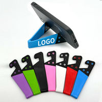 Support de téléphone portable pliable en forme de V, étanche, avec impression de logo personnalisé, pour bureau et tablette