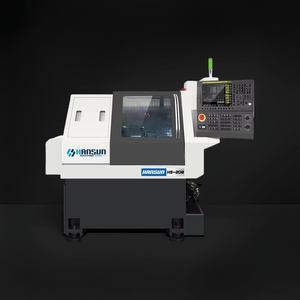 Tour à métaux CNC HANSUN HS-20A Mini, type gang, léger, 220v, haute précision, lit plat, état neuf, système de contrôle FANUC, 8 outils - Product Image 1