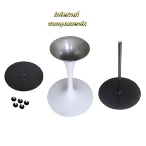 قاعدة طاولة حديدية على شكل زهرة التوليب سوداء اللون، قاعدة حديثة لطاولات الطعام في المستشفيات والأماكن التجارية - Product Image 3