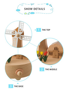 Caja de Música de Madera de Haya Mecánica Hecha a Mano - Diseño Moderno y Ecológico - Product Image 4
