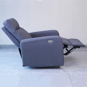 เก้าอี้ปรับเอนทำจากผ้าไมโครไฟเบอร์กรอบไม้ดีไซน์แบบยุโรปที่ทันสมัยพร้อมคุณสมบัติยืดและพับได้เฟอร์นิเจอร์ในบ้าน - Product Image 3