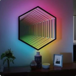 Octagon Led RGB Infinity 3D Illusion gương Neon dấu hiệu Multilayer Abyss gương thanh trang trí nội thất cho văn phòng cửa hàng nhà đầy màu sắc thay đổi - Product Image 3