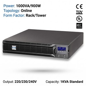 เครื่องสำรองไฟฟ้าแบบติดตั้งบนแร็ค DX Series DX RT 1K 1kVA 0.9kW 230V CE ISO ระบบแปลงไฟแบบ Double Conversion สำหรับห้องเซิร์ฟเวอร์ระบบเครือข่าย IT - Product Image 5