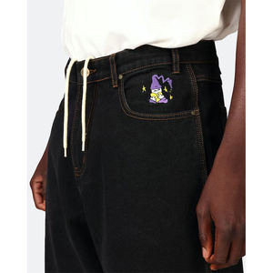 Jeans de Hombre Bordados con Logotipo Personalizado al por Mayor, Jeans Holgados de Alta Calidad, Jeans Negros de Estilo Urbano Hip Hop para Hombre - Product Image 6