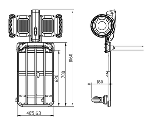 물류 창고 자재 운반용 130kg 리튬 배터리 타입 접이식 전동 핸드 트롤리 - Product Image 6