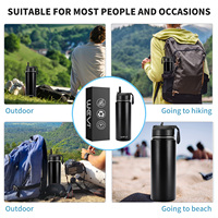 WeVi 18oz 304 acier inoxydable étanche isolé écologique minimaliste large bouche vide sport bouteille d'eau potable corde