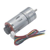 Moteur à engrenages à courant continu 25GA370 à couple élevé avec encodeur 6V12V pour moteur AC/DC Miniature de voiture Robot & Balance