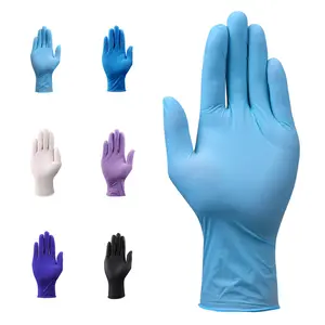 Meilleurs gants de sécurité nitrile logo personnalisé travail de jardin importateurs de guantes de nitrilo gants de lavage jetables en nitrile