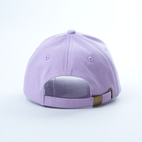 Chapeau de papa en coton violet à 6 panneaux réglables Casquette de baseball non structurée Motif brodé Casquettes sportives personnalisables