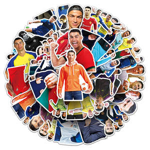 50 pezzi di vendita calda di fabbrica di <span class=keywords><strong>calcio</strong></span> famosi atleti cristiani Ronaldo adesivi per ragazze bagaglio chitarra impermeabile cartoni animati adesivi - Product Image 5