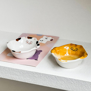 Platos para Condimentos de la Serie Creative Cat, Platos de Cerámica para el Hogar, Platos para Salsas para Hot Pot, Platos para Salsa de Soya y Vinagre, Bonitos - Product Image 3
