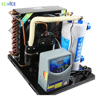 Refroidisseur d'eau de mer 2.56kw pour réservoir de poissons refroidisseur d'eau refroidi par air système de refroidissement de réservoir refroidisseur 2hp pour villa/