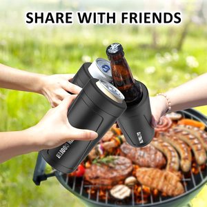 Cho <span class=keywords><strong>2025</strong></span> <span class=keywords><strong>New</strong></span> Tùy Chỉnh 3-Trong 1 Phổ 12Oz Thép Không Gỉ Mỏng Xách Tay Cắm Trại Có Thể Mát Chủ Cho Bia Lon Cách Nhiệt - Product Image 4