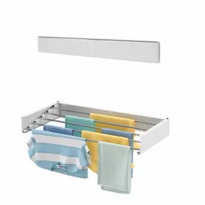 Adjustable Metal Hanger Foldable Towels Drying Rack Collapsible Bathroom Towel Rack