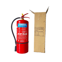Extincteur à poudre sèche ABC de 9 kg, sécurité incendie industrielle, cylindre en acier au carbone rouge avec tuyau et manomètre