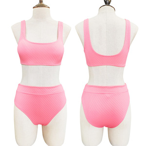Traje <span class=keywords><strong>de</strong></span> Baño <span class=keywords><strong>de</strong></span> Dos Piezas Personalizado OEM para <span class=keywords><strong>Mujer</strong></span>, Traje <span class=keywords><strong>de</strong></span> Baño Cómodo <span class=keywords><strong>de</strong></span> Color Sólido, Bikini Sexy <span class=keywords><strong>de</strong></span> Secado Rápido para <span class=keywords><strong>Mujer</strong></span> para <span class=keywords><strong>la</strong></span> <span class=keywords><strong>Playa</strong></span> - Product Image 2
