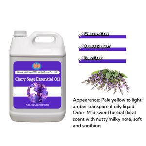 Aceite Esencial de Salvia Esclarea 100% Puro, Destilado al Vapor, Antiséptico Natural, Aroma Fresco, Nutritivo para la Piel, Venta al Por Mayor - Product Image 1