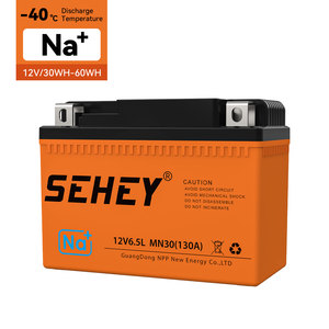 แบตเตอรี่มอเตอร์ไซค์โซเดียมไอออน SEHEY NA+1 ZEBRA Na/NiCl_2 12V 30Wh-60Wh CCA210 210A IP65 อายุการใช้งาน 3-5 ปี 0-60 องศาเซลเซียส - Product Image 1