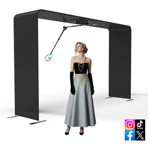 Photobooth 360° Aérien Complet <span class=keywords><strong>avec</strong></span> Accessoires Gratuits et Télécommande pour Enregistrement Vidéo de Voitures et Mariages - Product Image 2