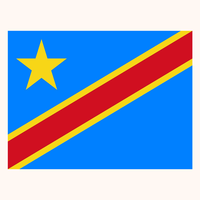 Drapeau du Congo (RDC) 100 % Polyester 3x5ft, Expédition Rapide, Tous Pays