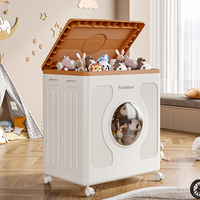 Caja de Almacenamiento de Plástico Transparente para Ropa y Ropa de Cama, Plegable con Ruedas Universales, Capacidad de 150L, Ecológica y Duradera