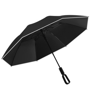 Paraguas Plegable Automático Grande para Hombre, de Dos Pliegues, con Gancho de Anillo, Personalizado, de Viaje, con Protección <span class=keywords><strong>Solar</strong></span> y Revestimiento Negro, Venta al por Mayor - Product Image 6
