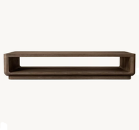 Table basse rectangulaire ouverte en bois, style moderne classique, décorative et mobile, RH OEM CIRO, pour salon, villa et hôtel
