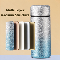 Thermos de poche en titane avec logo personnalisé, mini gourde isotherme ultralégère, bouteille d'eau portable en titane pur pour les voyages et l'EDC