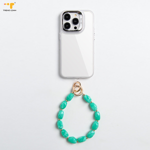 Correa de <span class=keywords><strong>pulsera</strong></span> con cuentas de frutas para teléfono móvil para mujer, con parche de sujeción, espejo extraíble y cordón decorativo para iPhone 17 Pro - Product Image 5