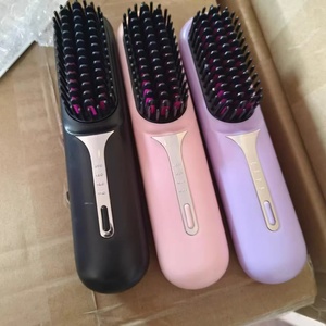 2024 Hot Comb Cordless Hair Style Brush Portable <b>Mini</b> Hair Straightener Brush With 4 Temp Settings & Anti-Scald - Product Image 5